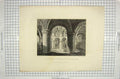 Old Antique Print Inside View Sepulchres Church Cambridge Alexander Byrne
