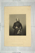 Original Old Antique Print Portrait Duke Cambridge British Army Pound Mayall