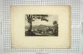 Original Old Antique Print 1820 View St. Annes Egham Hill Mountains Woolnoth