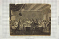 Original Old Antique Print Heer Straatman Den Graaf Men Meeting 20th Century