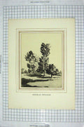 Original Old Antique Print Un Des Freres Le Nain Ladies Nicolas Poussin Trees
