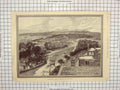 Original Old Antique Print Cavalry Stables 1891 Horses Aldershot Fox Hills