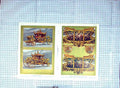 Original Old Antique Print King George State Coach Cipriani Decoration Colour
