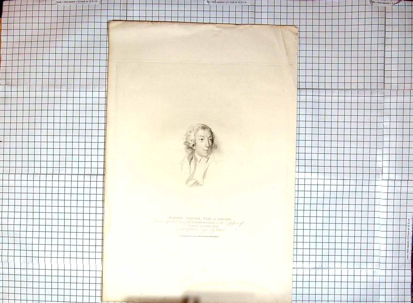 Old Antique Print 1811 Portrait Horatio Walpole Earl Oxford Meyer Evans 19th