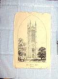 Original Old Antique Print Architecture Cuthbert'S Wells Church Somersetshire