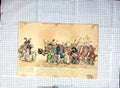 Old Antique Print Grand Croisade Contre Liberte Men Marching Procession