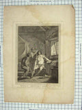 Original Old Antique Print 1787 Engraving Nicholas Carpenter Robin 18th Century