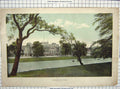 Original Old Antique Print Colour Buckingham Palace London
