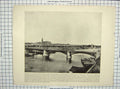 Original Old Antique Print Panorama Seville Giralda Spain Battle Rivoli France