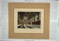 Original Old Antique Print Colour Dining Hall Architecture Storer