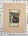 Original Old Antique Print C1810 Engraving Lady Woman Dresses Fashion 19th