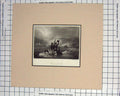 Original Old Antique Print Engraving Fisher Boys Ice Mountains Boats