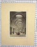Original Old Antique Print 1833 Royal Arcade Newcastle Architecure England 19th