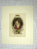 Original Old Antique Print 1808 Colour Portrait Her Grace Duchess Gordon 19th