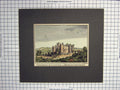 Original Old Antique Print Colour View Goodrich Castle Herefordshire England