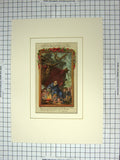 Original Old Antique Print C1780 Colour Religion Scene Shelter Thomson 18th