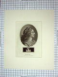 Original Old Antique Print 1804 Portrait King William Iii Chapman 19th Century