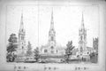 Original Old Antique Print 1853 Saint Mary'S Church Essex Moulton Damaged 19th