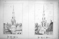 Original Old Antique Print 1853 Church Huntingdonshire Saint Giles England 19th