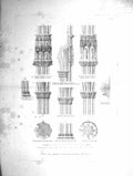 Original Old Antique Print 1853 Columns Architecture Capitello Intrno Duomo