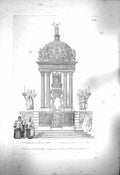 Original Old Antique Print 1853 Architecture Altar Maggoire 19th