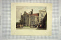 Original Old Antique Print 1844 Hinchinbrook House Architecture Harrison Walton