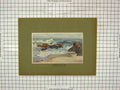 Old Antique Print Colour View Cornish Half Tide Sea Arthur Black Cornwall
