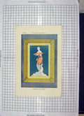 Original Old Antique Print 1894 Colour Statue Straining Gnat 19th