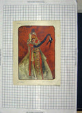 Original Old Antique Print 1898 Colour Lady Small Man Hassall 19th