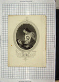Original Old Antique Print Portrait Kathleen Beautiful Girl