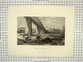 Original Old Antique Print View Richmond River Hames Railway Bridge Train Fenn