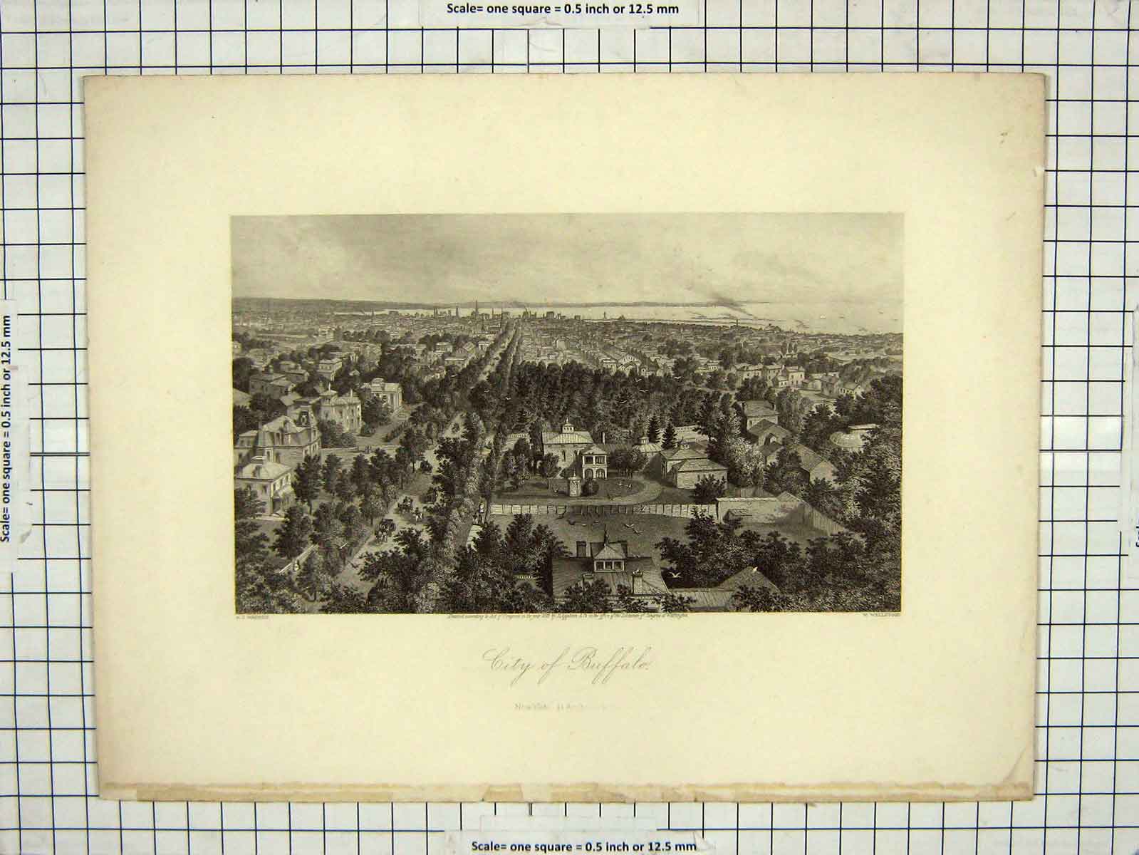 Original Old Antique Print 1810 Mouth River Moodna Hudson Engraving Wellstood