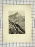 Original Old Antique Print Mount Washington Road White Mountains Hunt Fenn