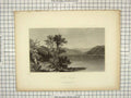 Original Old Antique Print 1873 View Lake George Mountains Hinselwood Casilear