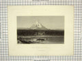 Original Old Antique Print Engraving Mount Hood Columbia Mountain Hinselwood
