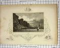 Antique Print *3823 Palisade Rocks Hudson River West Bank New York America