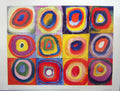 Original Old Vintage Print C1980 Colour Shapes Circles Lembachhaus Wassily 20th