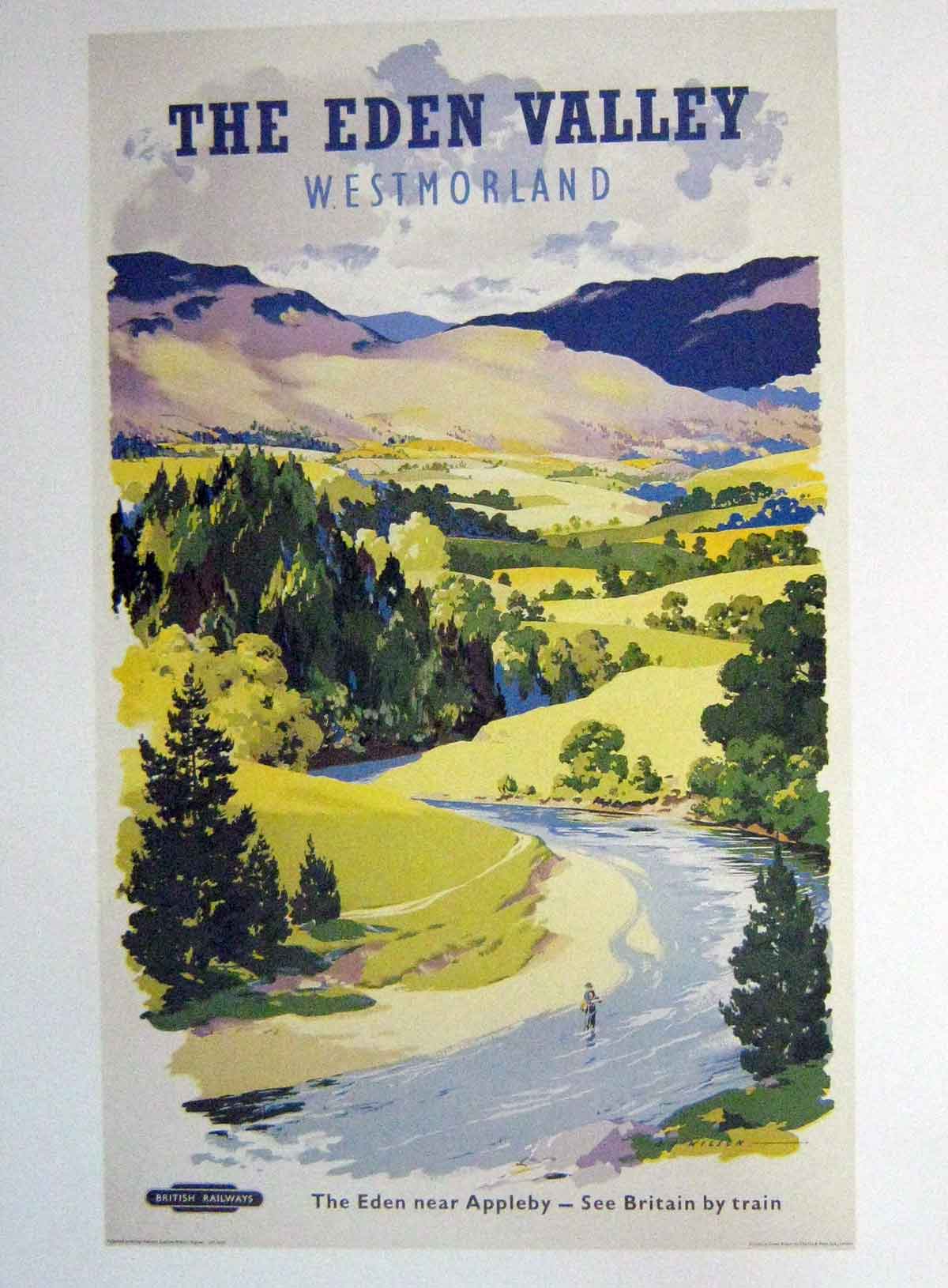 Old Vintage Print C1960 Advertisement British Railways Eden Westmorland 20th