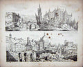 Old Antique Print 1807 Mansion House River Bridge Architecture Ackermann 19th