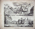 Original Old Antique Print 1807 Houses Buildings Town Bryant Ackermann London