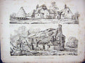 Original Old Antique Print 1807 Houses Ruins Architecture Ackermann Bryant 19th