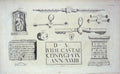 Original Old Antique Print Roman Writing Shapes Tools Implements
