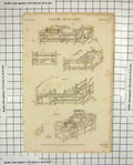 Original Old Antique Print 1829 Cloth Woollen Spinning Wheel Manufacture 19th