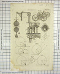 Original Old Antique Print Mechanics Instruments Machinery Diagrams