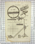 Original Old Antique Print Micrometer Instruments Machinery Engraving