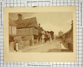 Original Old Antique Print Charles Knight Street Scene Houses