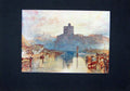 Original Old Antique Print C1900 Colour View Norhan Castle Architecture 20th