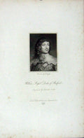 Original Old Antique Print 1823 Portrait William Russel Duke Bedford Smith 19th