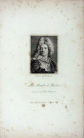 Original Old Antique Print 1823 Portrait Louis Alexander De Bourbon 19th