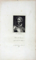 Original Old Antique Print 1823 Portrait Louis De Camoens Wedgwood 19th Century